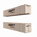 53-foot freight container SWIFT marine container ocean shipping container 3d model