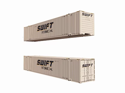 High Quality Industrial Shipping Containers For SWIFT Terminal Logistics Transportation And Storage 3d model