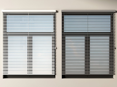 Venetian blinds, blackout blinds, lifting blinds, curtain draw blinds, roller blinds 3d model