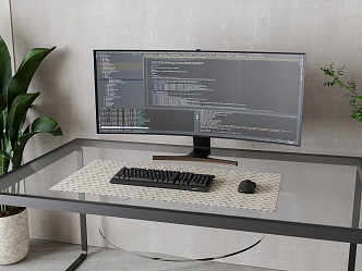 Modern computer display 3d model