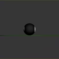 Green Circular Billiard Table Surface With Black 8 Ball Centered On Top