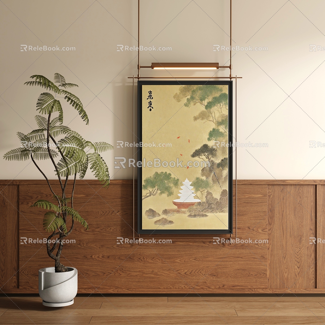 New Chinese Decorative Painting 3d model