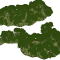 Lush Green Micro Terrain With Dense Tree Cover And Natural Vegetation 3d model