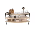 Multi tiered Display Shelf with Handbag Hat Tablet Towels Sneakers Luggage and Boxes