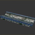 Train track Train track Modern vehicle carrier Realistic 3d model