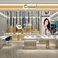 China Gold Jewelry Store Modern Interior With Glass Display Cases And Luxury Jewelry