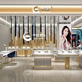 Trendy Concept Store Light Luxury Jewelry Store 3d model