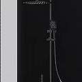 Sleek Modern Chrome Shower Head with Wall Mounted Adjustable Arm and Handheld Sprayer