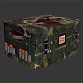 Other Camouflage First Aid Kit Box with Handle Straps and Orange Cap Bottles