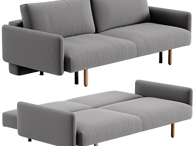 Modern double folding sofa 3d model