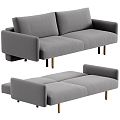 Modern double folding sofa 3d model