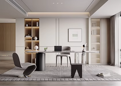 Modern study 3d model