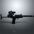 Modern Tactical Firearm With Mounted Scope Black Barrel And Ergonomic Grip 3d model