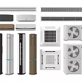 Various Home Use Air Conditioners and Fans with Wall Mounted Floor Standing and Central Vents