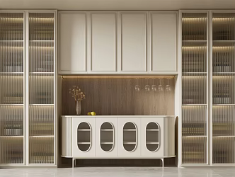 Modern Wine Cabinet 3d model