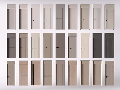 Hinged Doors Collection with Multiple Styles and Color Options for Modern Interiors 3d model