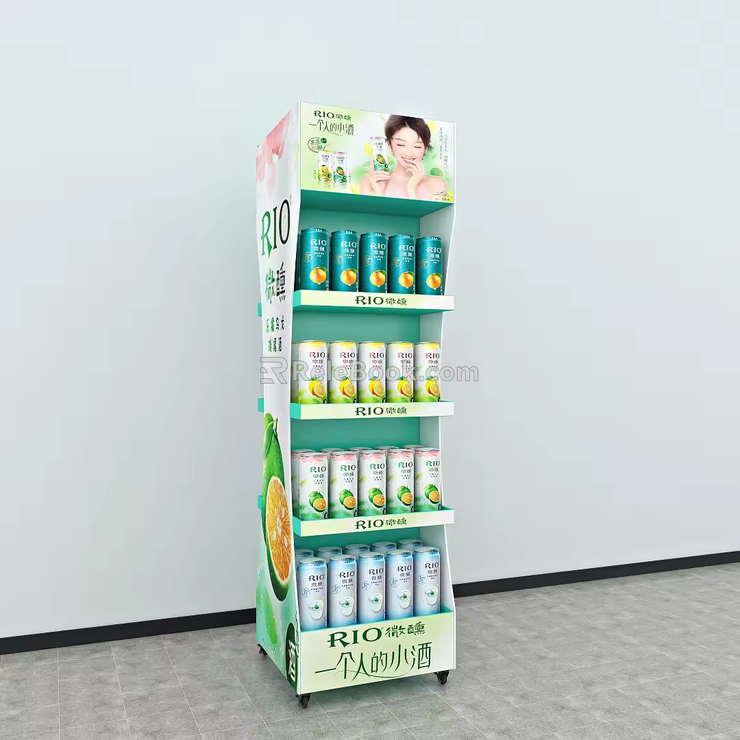 Shelf Customized Rack Display Rack Product Rack Iron Rack Roller Rack Rotating Rack Steel Structure Game Plate Jewelry Rack Vertical Display Rack Hook Shopping Mall 3d model