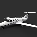 White Private Jet With Registration N236CS And Sleek Aerodynamic Design
