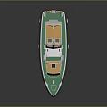 Wooden Pilot Boat With Ladder Railings Black Green Hull White Cabin And Orange Lifebuoy