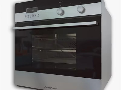 Fisher and Paykel Stainless Steel Electric Oven With Digital Display And Glass Door 3d model