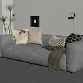 Joybird modern leather multiplayer sofa 3d model