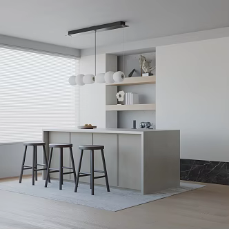 Modern table combination 3d model