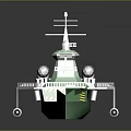 Green Aircraft Carrier Model Featuring Detailed Deck Runway And Tower Structure