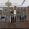 Stylish Modern Clothing Store Interior Design With Mannequins Clothing Display Racks And Exquisite Indoor Decorations