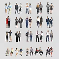 Group of Diverse People With Different Poses And Various Clothing Styles