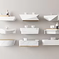 Modern Reception Desk Front Desk 3d model