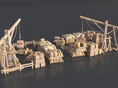 ancient lifting parts 3d model