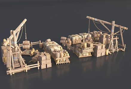 ancient lifting parts 3d model