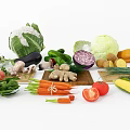 Modern Vegetables 3d model