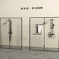 Modern Shower Room With Glass Partition And Stylish Shower Head Fixtures