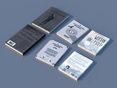 Assorted Books and Magazines Featuring Diverse Cover Designs and Titles 3d model
