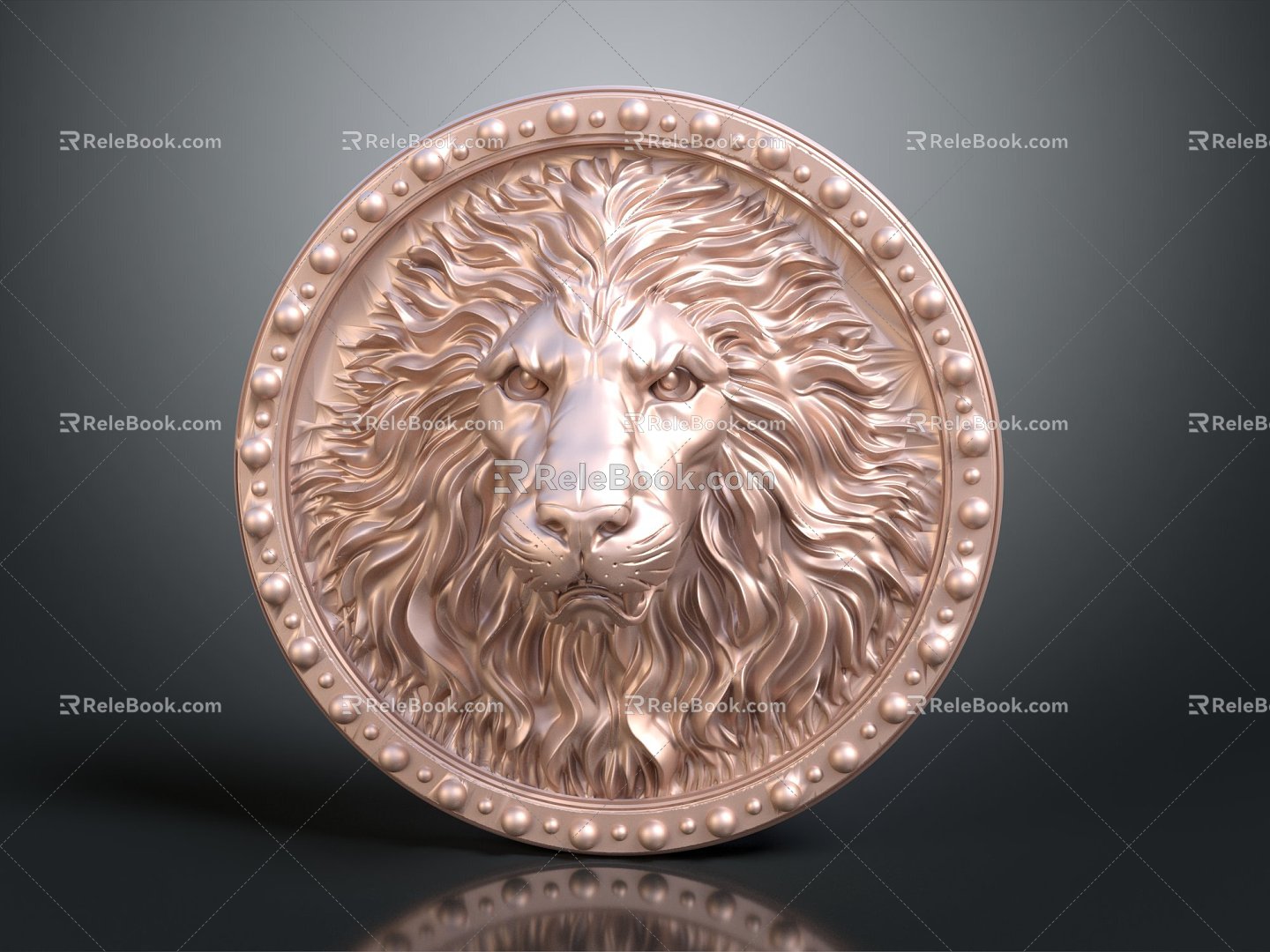 Modern Shield Lion Lion Head 3d model