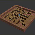 Wooden Square Maze Puzzle with Small White Ball for Daily Entertainment