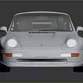Silver Sports Car With Sleek Design Rear Spoiler Alloy Wheels And Reflective Surface