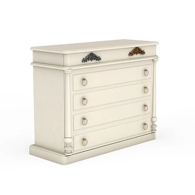 Beige fashion shoe cabinet 3d model