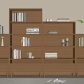 Modern bookcase 3d model