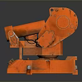Heavy Duty Orange Industrial Equipment With Mechanical Structure And Precision Components