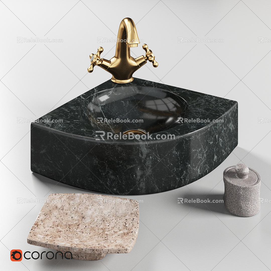 Modern wash basin 3d model