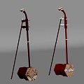 Traditional Chinese Erhu Musical Instruments With Decorative Sound Boxes And Intricate Wooden Craftsmanship