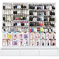 Retail Display Shelving with Assorted Socks Underwear and Neatly Arranged Merchandise