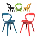 Modern Stylish Leisure Chairs with Unique Backrest in Multiple Vibrant Colors Design
