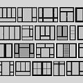 modern floor-to-ceiling windows 3d model
