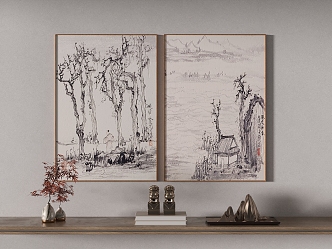 New Chinese Decorative Painting 3d model