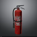 Building Safety Equipment Red Fire Extinguisher With Instructional Labels For Emergencies
