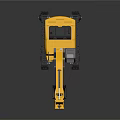Yellow Heavy Duty Tracked Excavator With Mechanical Arm And Operator Cab