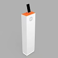 White Vertical Structure With Orange Top And Black Component Featuring MI Logo